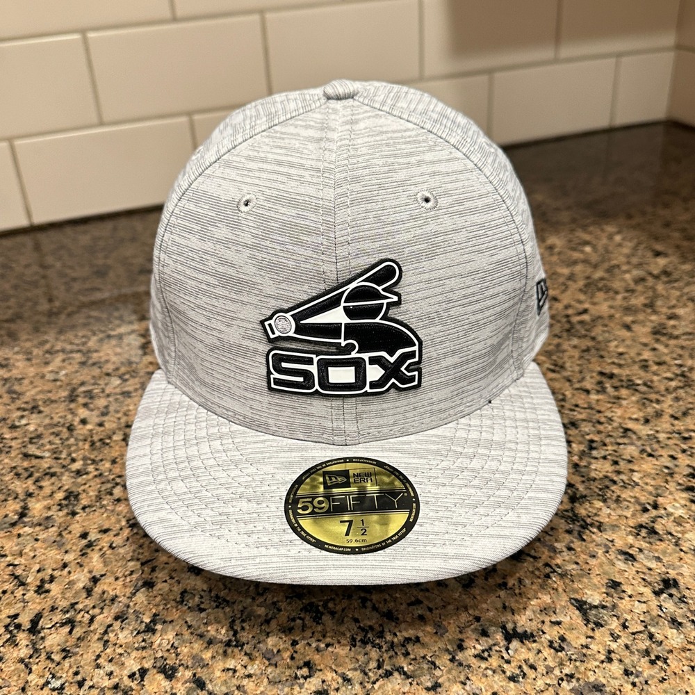 Chicago White Sox New Era 59FIFTY Fitted Hat Mens 7 1/2 Gray Polyester
